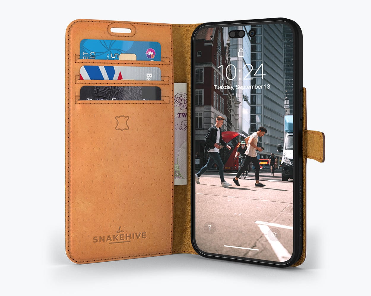 Vintage Leather Wallet Apple Iphone 14 Pro - Snakehive UK