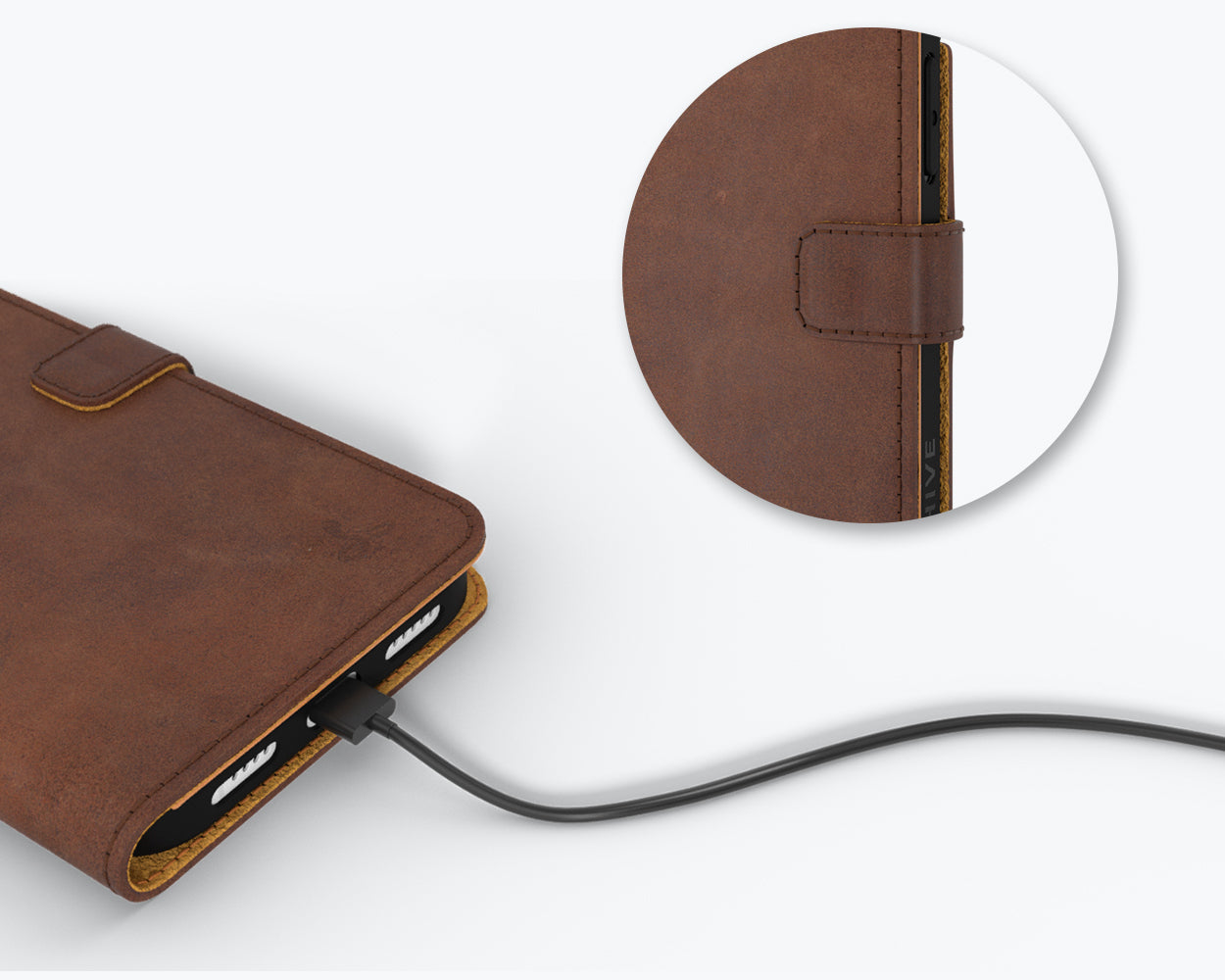 Apple iPhone 14 Pro - Vintage Leather Wallet