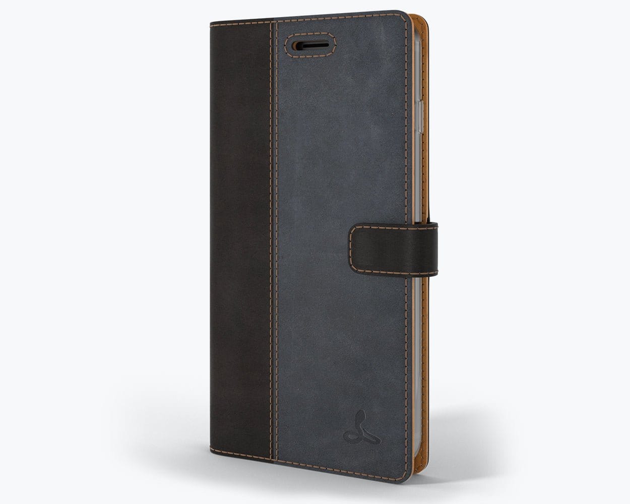 Apple iPhone 7 Plus - Vintage Two Tone Leather Wallet (Almost Perfect) TT Black/Brown Apple iPhone 7 Plus - Snakehive UK