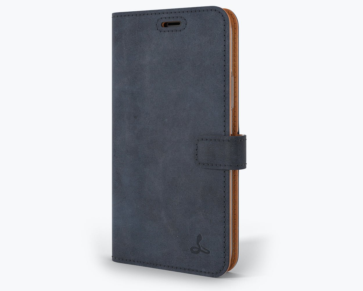 Apple iPhone 11 Pro Max - Vintage Leather Wallet Navy Apple iPhone 11 Pro Max - Snakehive UK