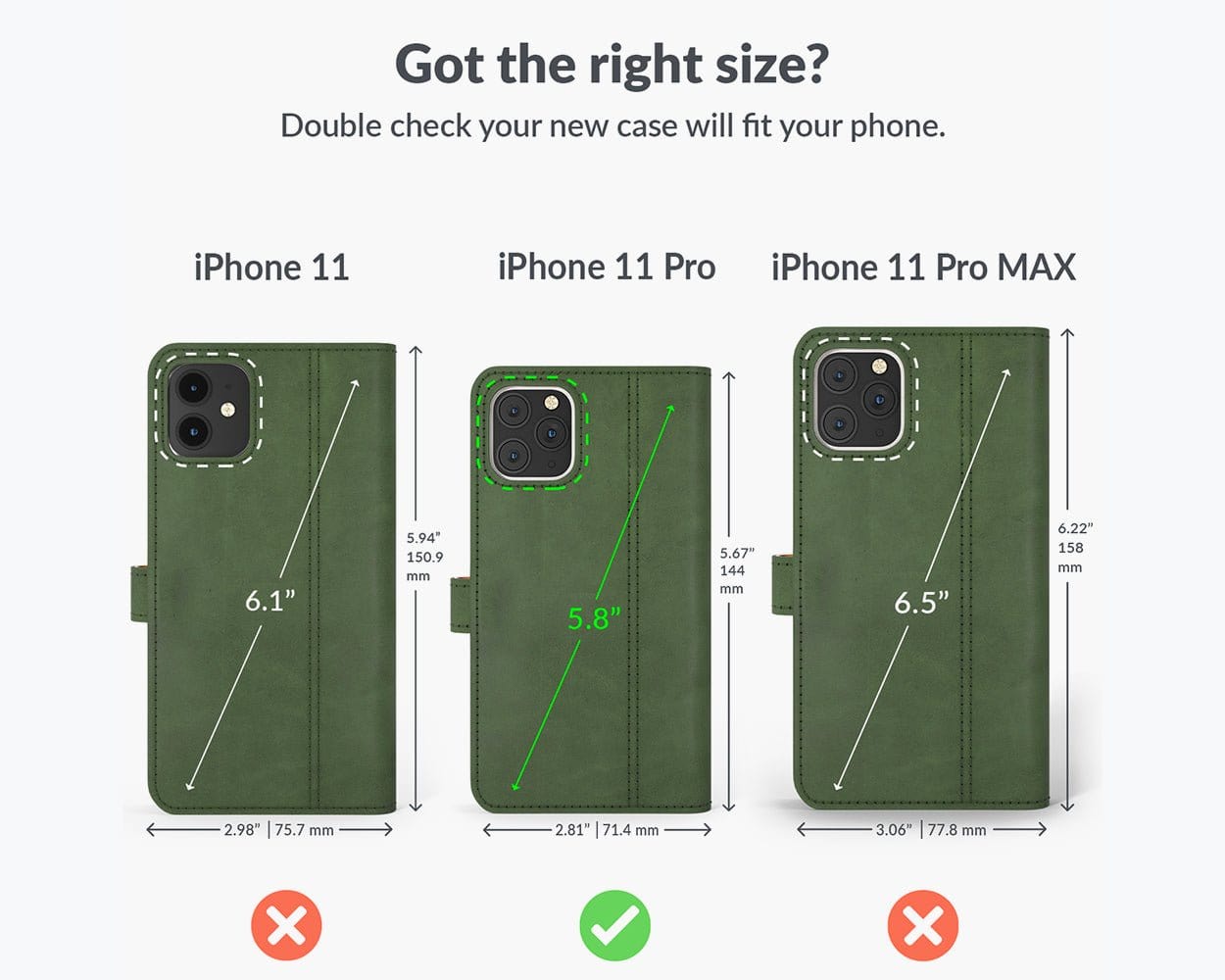Apple iPhone 11 Pro - Vintage Leather Wallet (Almost Perfect) Grey Apple iPhone 11 Pro - Snakehive UK