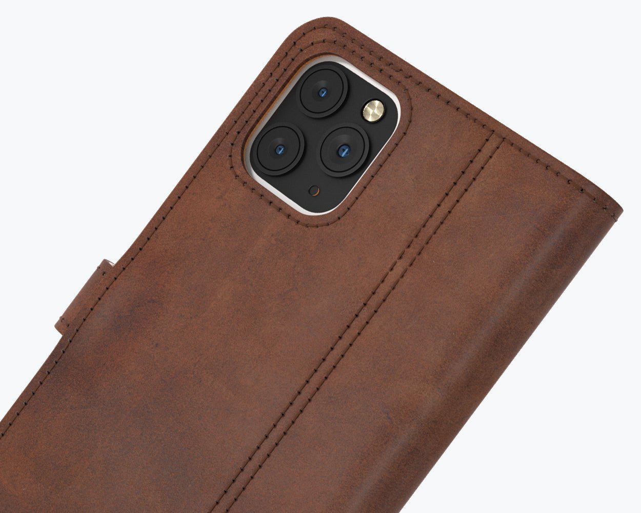 Apple iPhone 11 Pro - Vintage Leather Wallet (Almost Perfect) Grey Apple iPhone 11 Pro - Snakehive UK