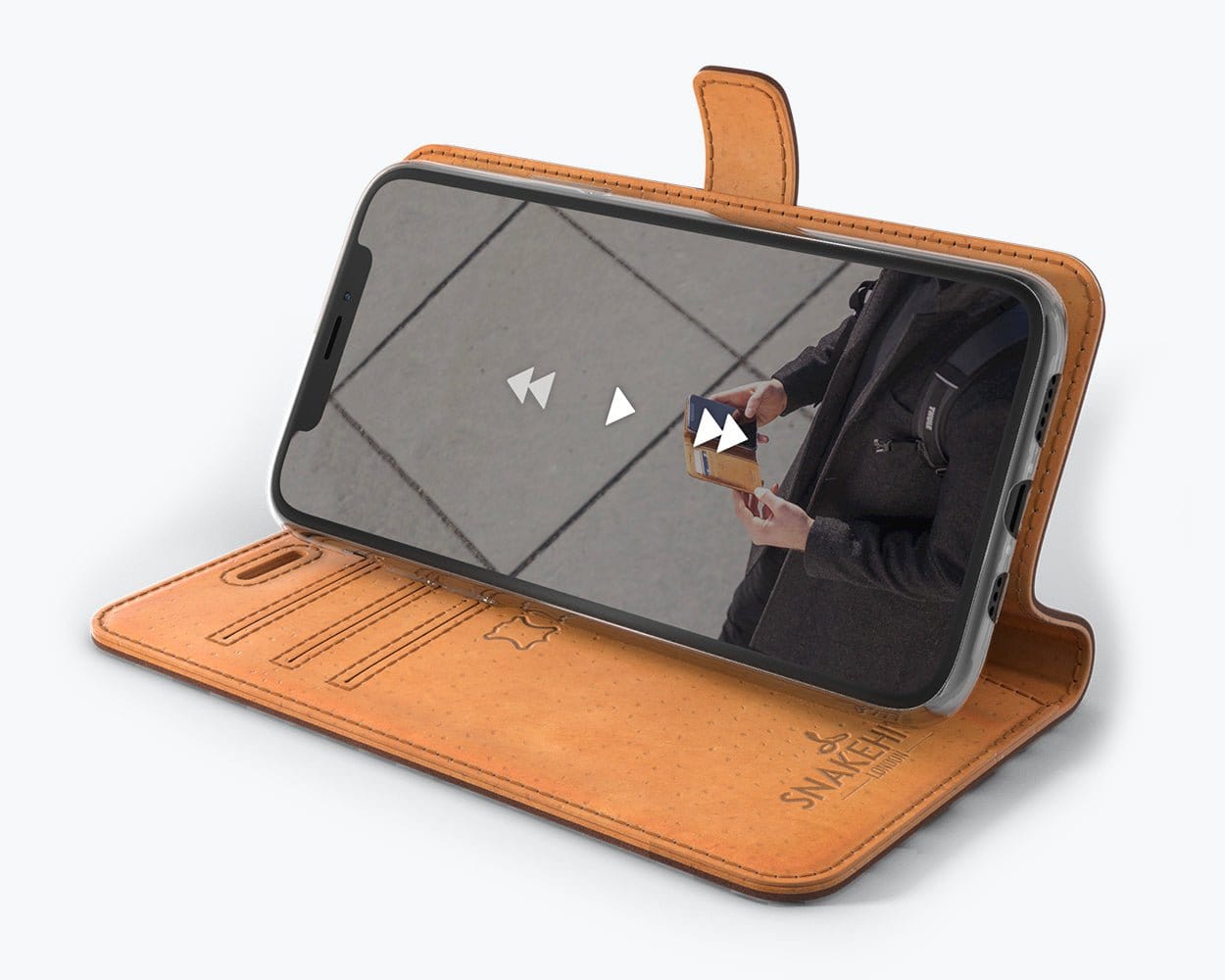 Apple iPhone 11 Pro - Vintage Leather Wallet (Almost Perfect) Grey Apple iPhone 11 Pro - Snakehive UK