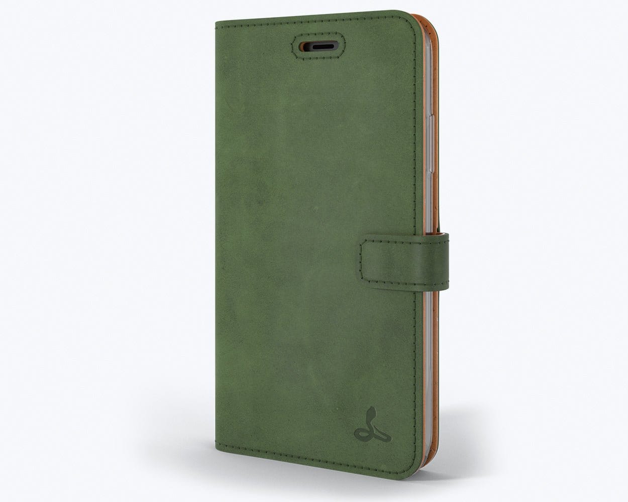 Apple iPhone 11 - Vintage Leather Wallet Bottle Green Apple iPhone 11 - Snakehive UK