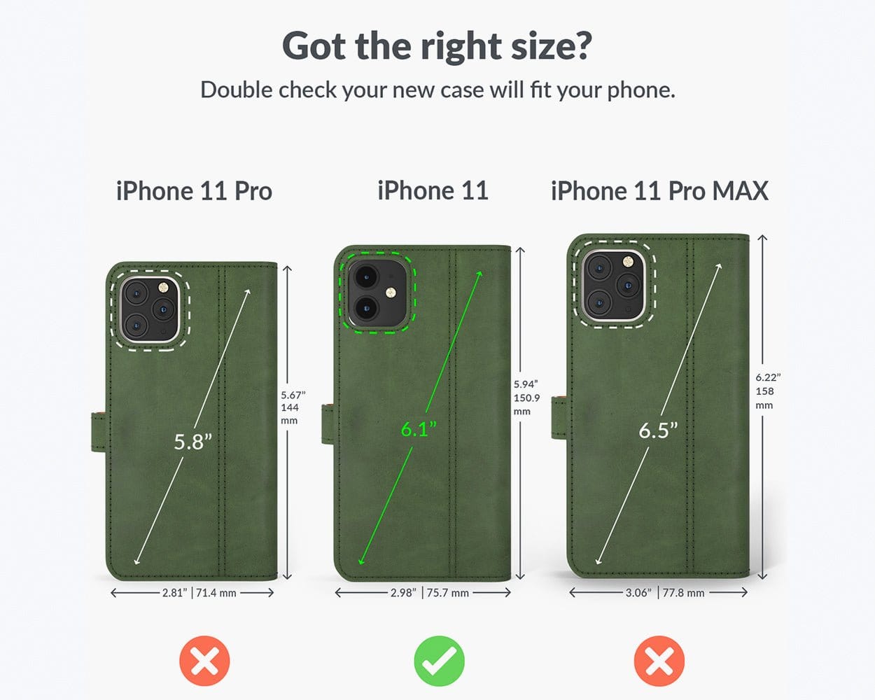 Apple iPhone 11 - Vintage Leather Wallet Grey Apple iPhone 11 - Snakehive UK