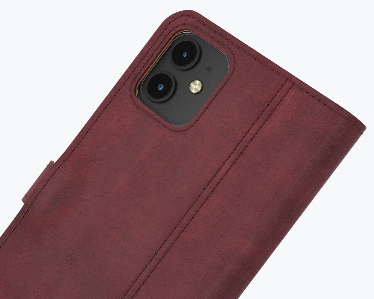 Apple iPhone 11 - Vintage Leather Wallet Grey Apple iPhone 11 - Snakehive UK