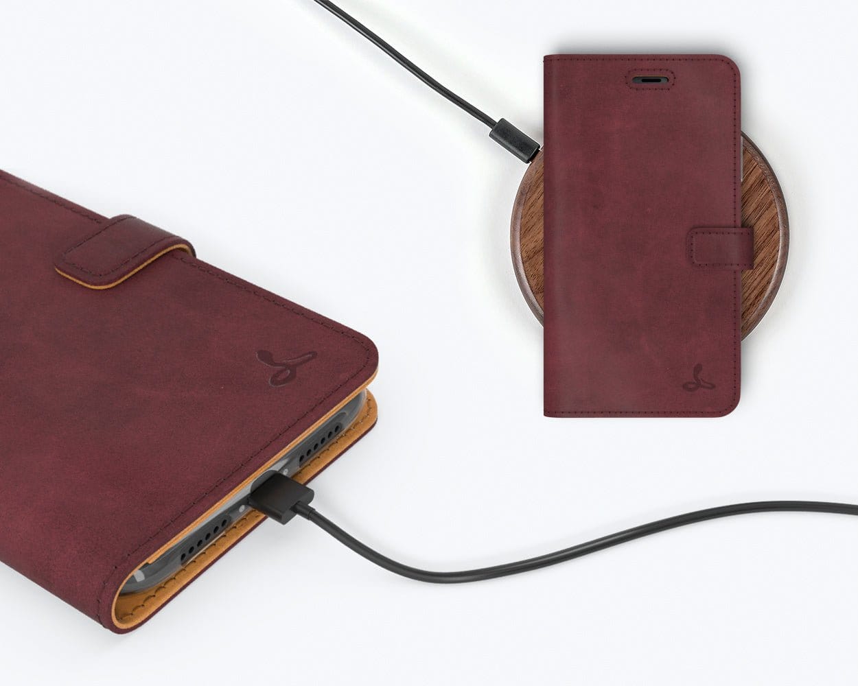 Apple iPhone 11 - Vintage Leather Wallet Grey Apple iPhone 11 - Snakehive UK