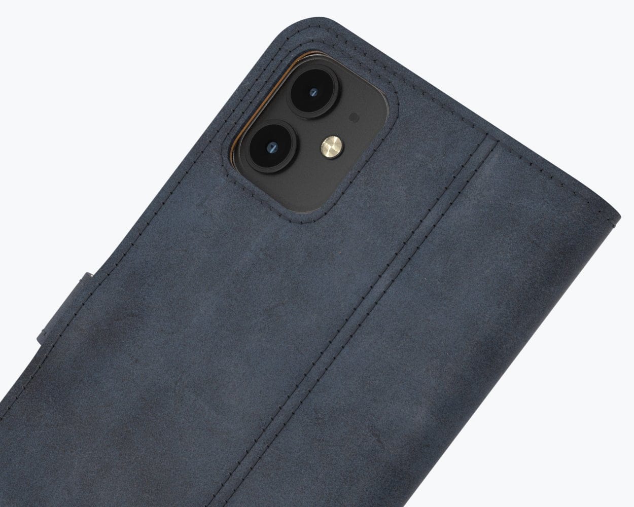 Apple iPhone 11 - Vintage Leather Wallet Grey Apple iPhone 11 - Snakehive UK