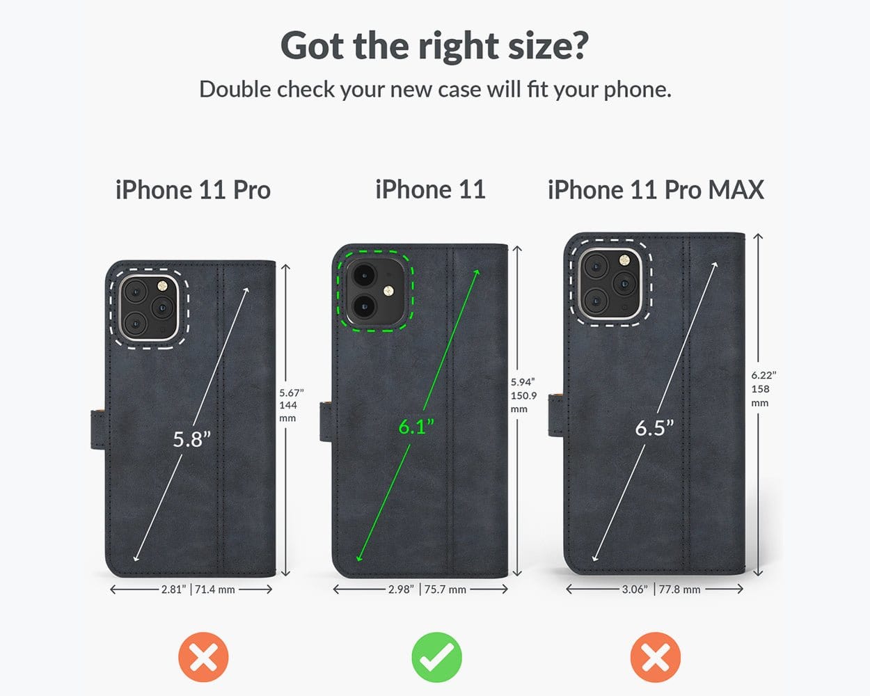 Apple iPhone 11 - Vintage Leather Wallet Grey Apple iPhone 11 - Snakehive UK