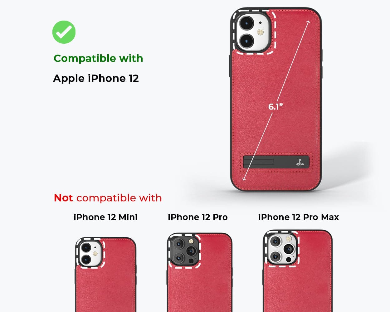 Apple iPhone 12 - Metro Leather Case Pebble Grey Apple iPhone 12 - Snakehive UK