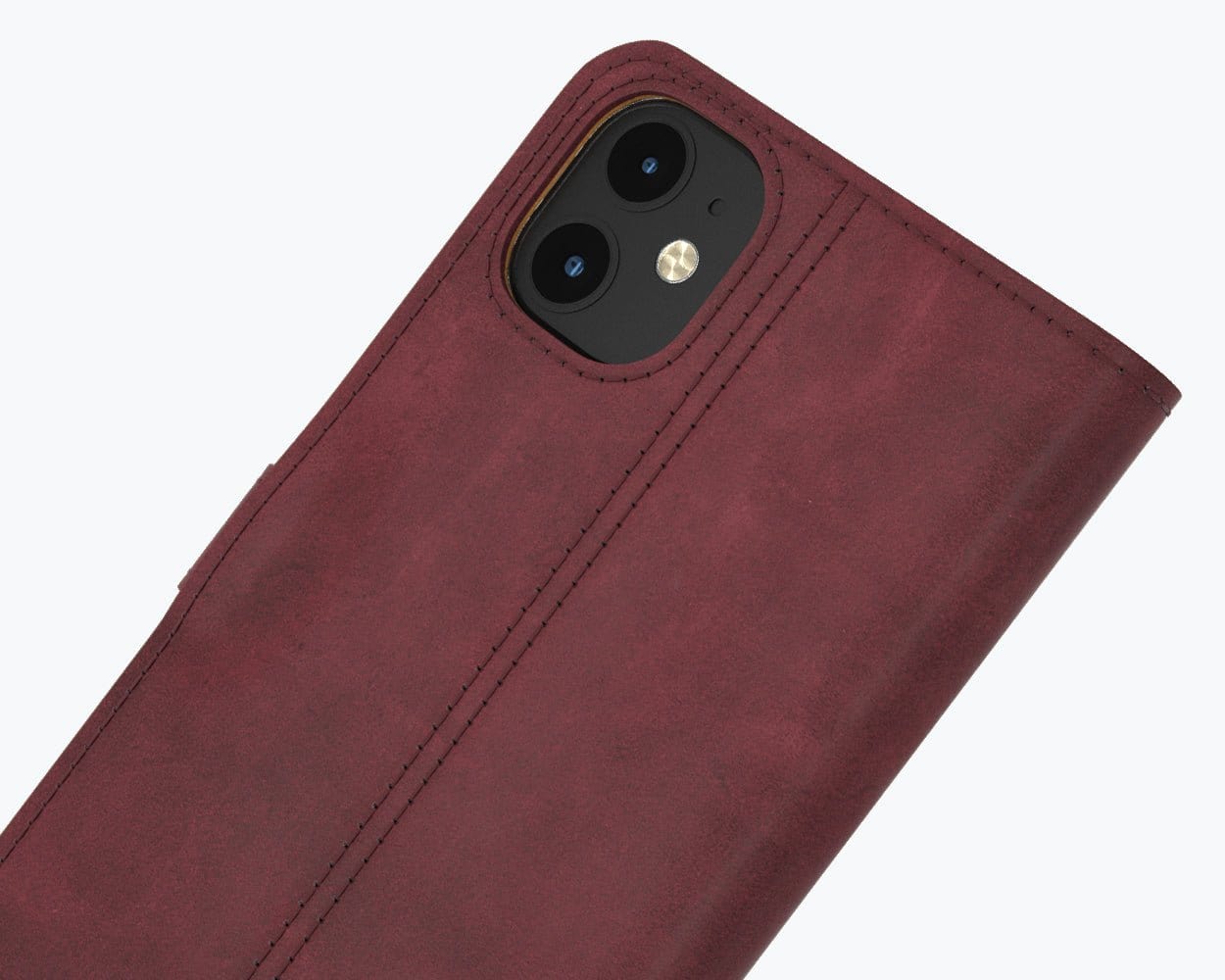 Apple iPhone 12 Mini - Vintage Leather Wallet (Almost Perfect) Plum Apple iPhone 12 Mini - Snakehive UK