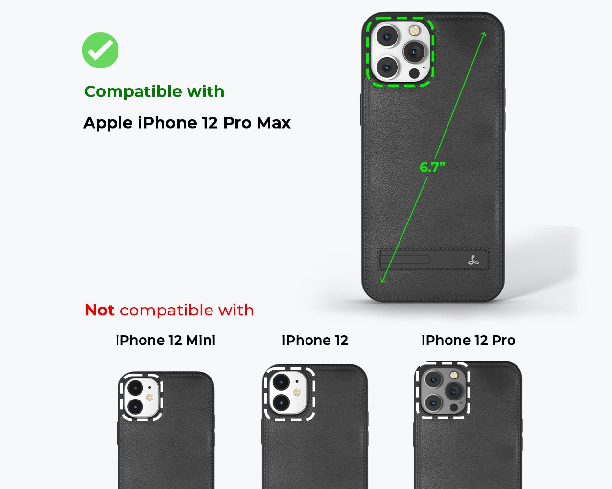 Apple iPhone 12 Pro Max - Metro Leather Case Jet Black Apple iPhone 12 Pro Max - Snakehive UK
