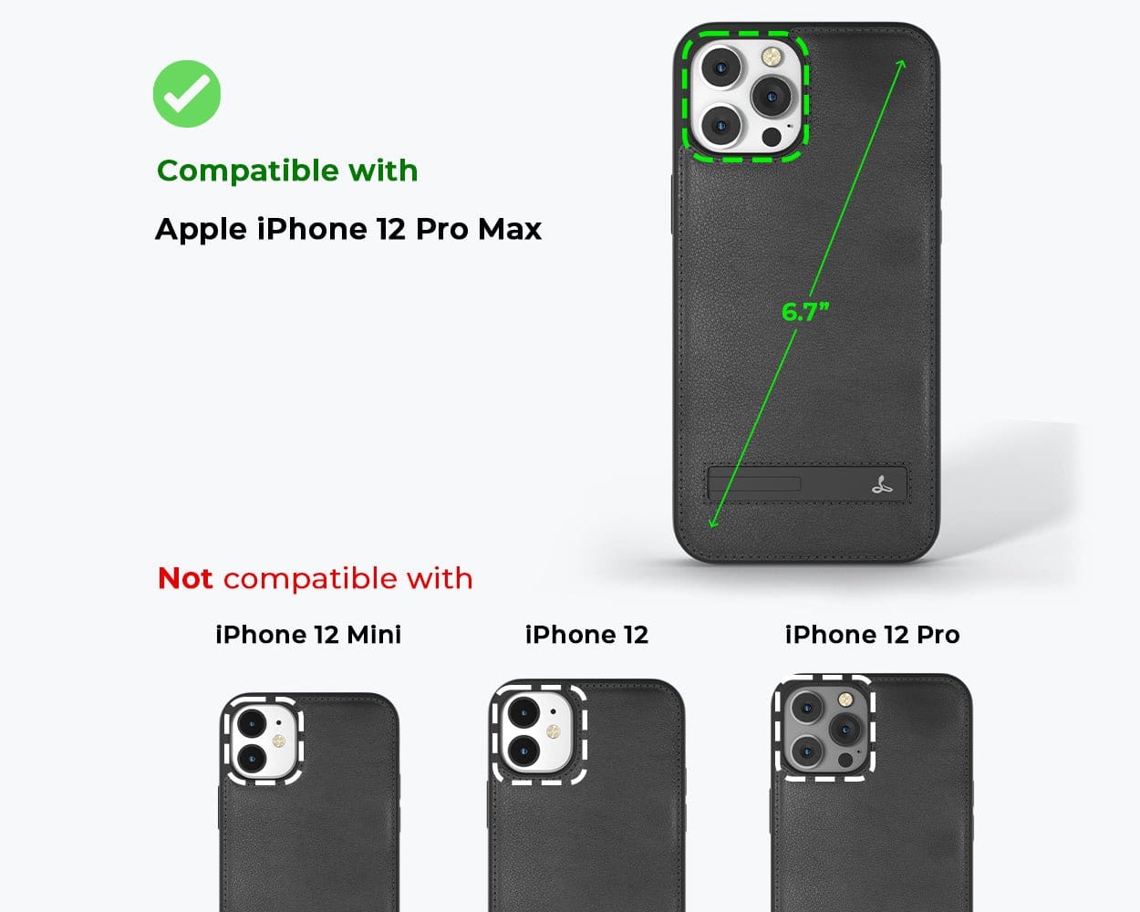 Apple iPhone 12 Pro Max - Metro Leather Case Jet Black Apple iPhone 12 Pro Max - Snakehive UK