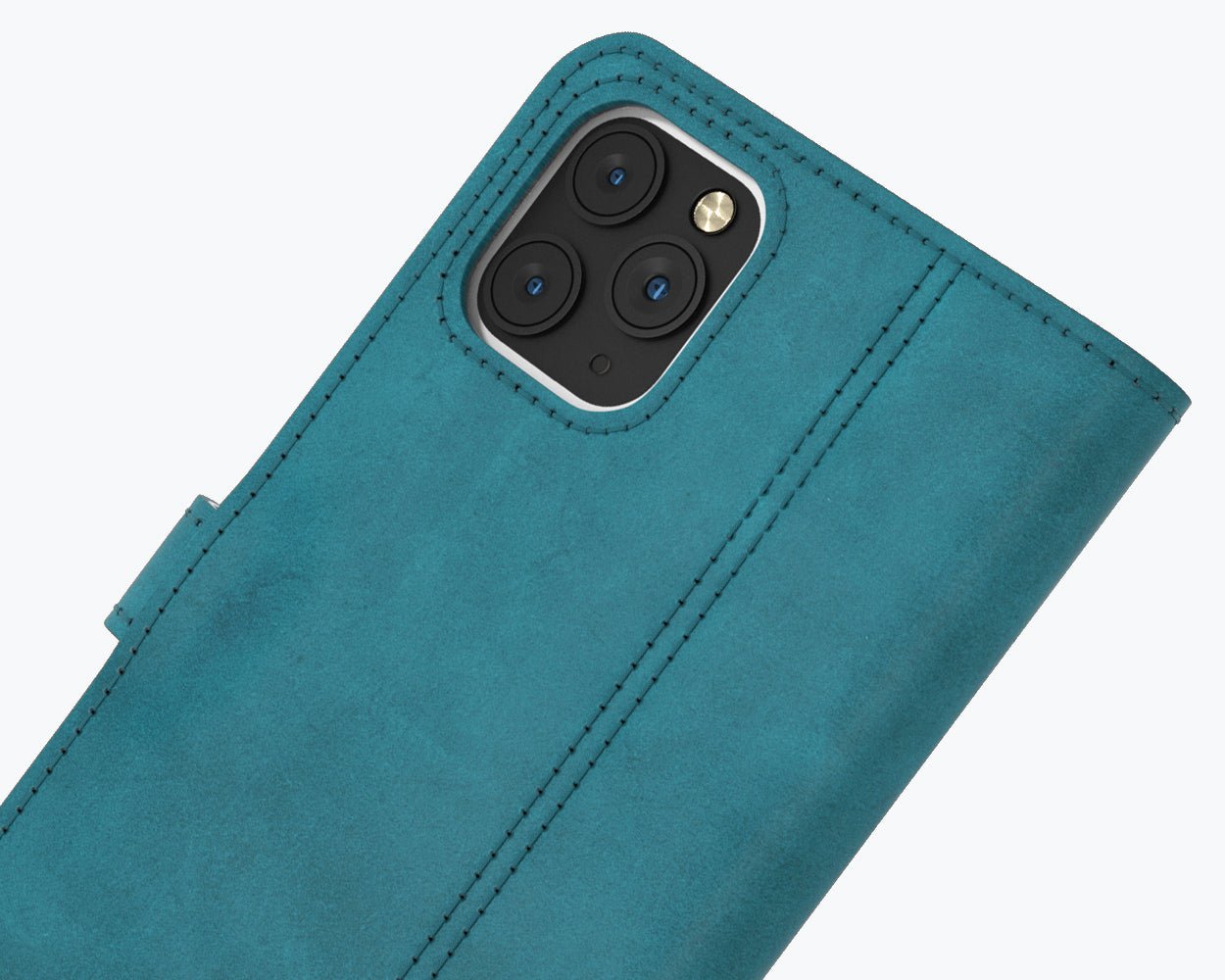 Apple iPhone 12 Pro Max - Vintage Leather Wallet (Almost Perfect) Teal Apple iPhone 12 Pro Max - Snakehive UK