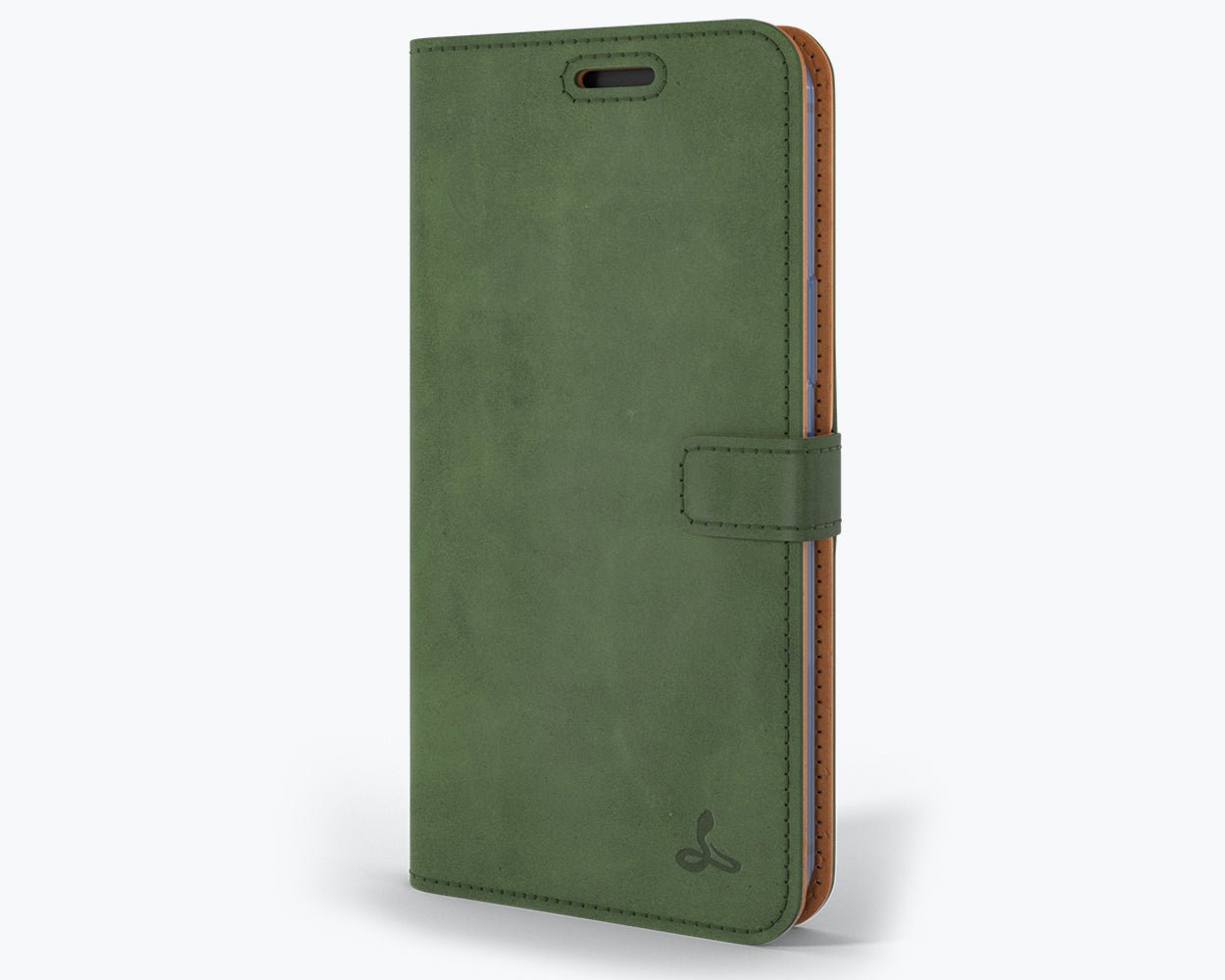 Apple iPhone 12 Pro Max - Vintage Leather Wallet Bottle Green Apple iPhone 12 Pro Max - Snakehive UK