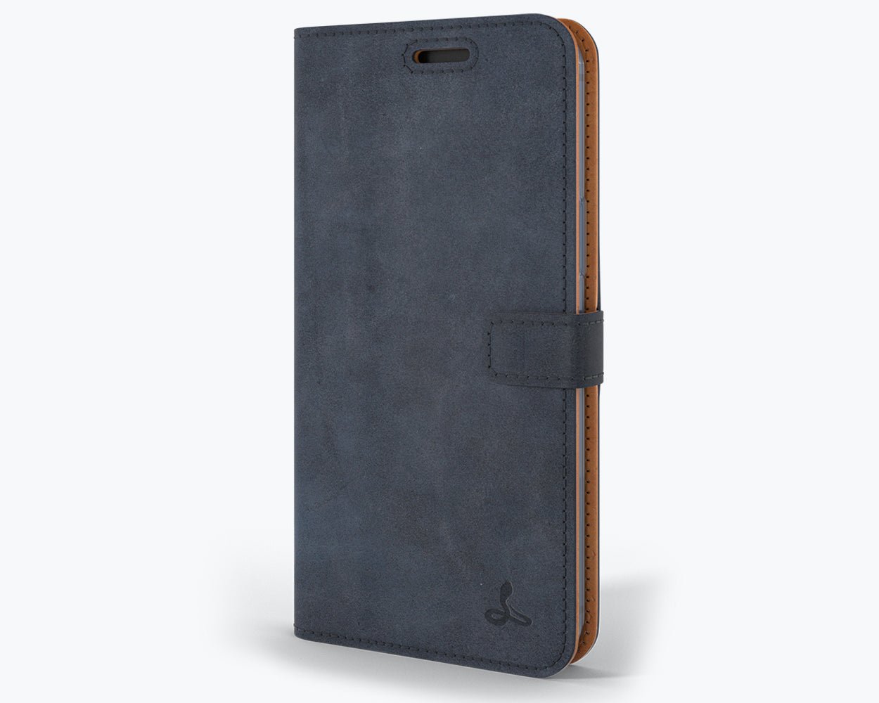 Apple iPhone 12 Pro Max - Vintage Leather Wallet Navy Apple iPhone 12 Pro Max - Snakehive UK
