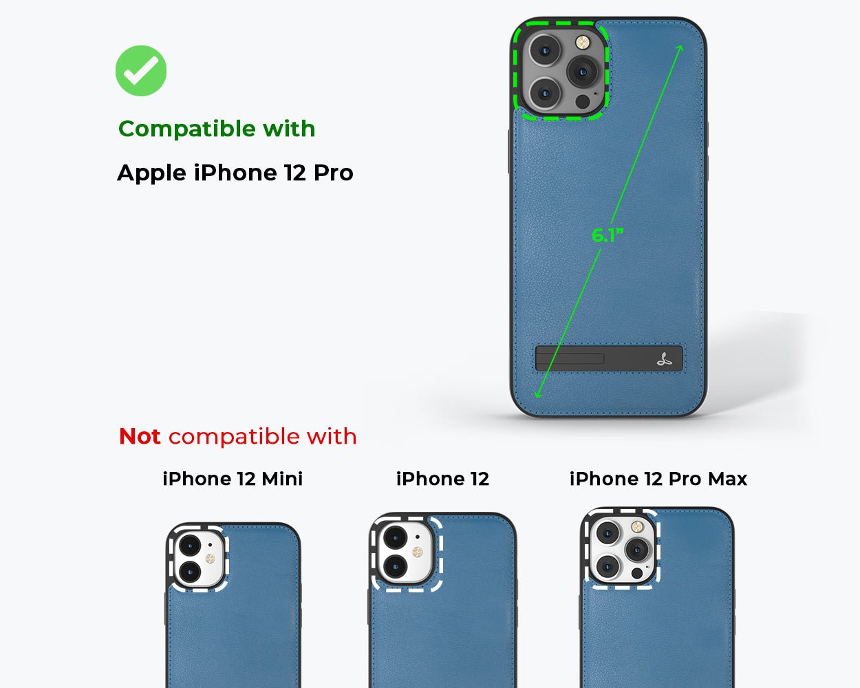 Apple iPhone 12 Pro - Metro Leather Case Pebble Grey Apple iPhone 12 Pro - Snakehive UK