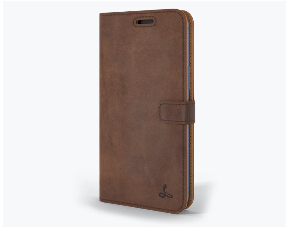 Apple iPhone 12 Pro - Vintage Leather Wallet (Almost Perfect) Chestnut Brown Apple iPhone 12 Pro - Snakehive UK