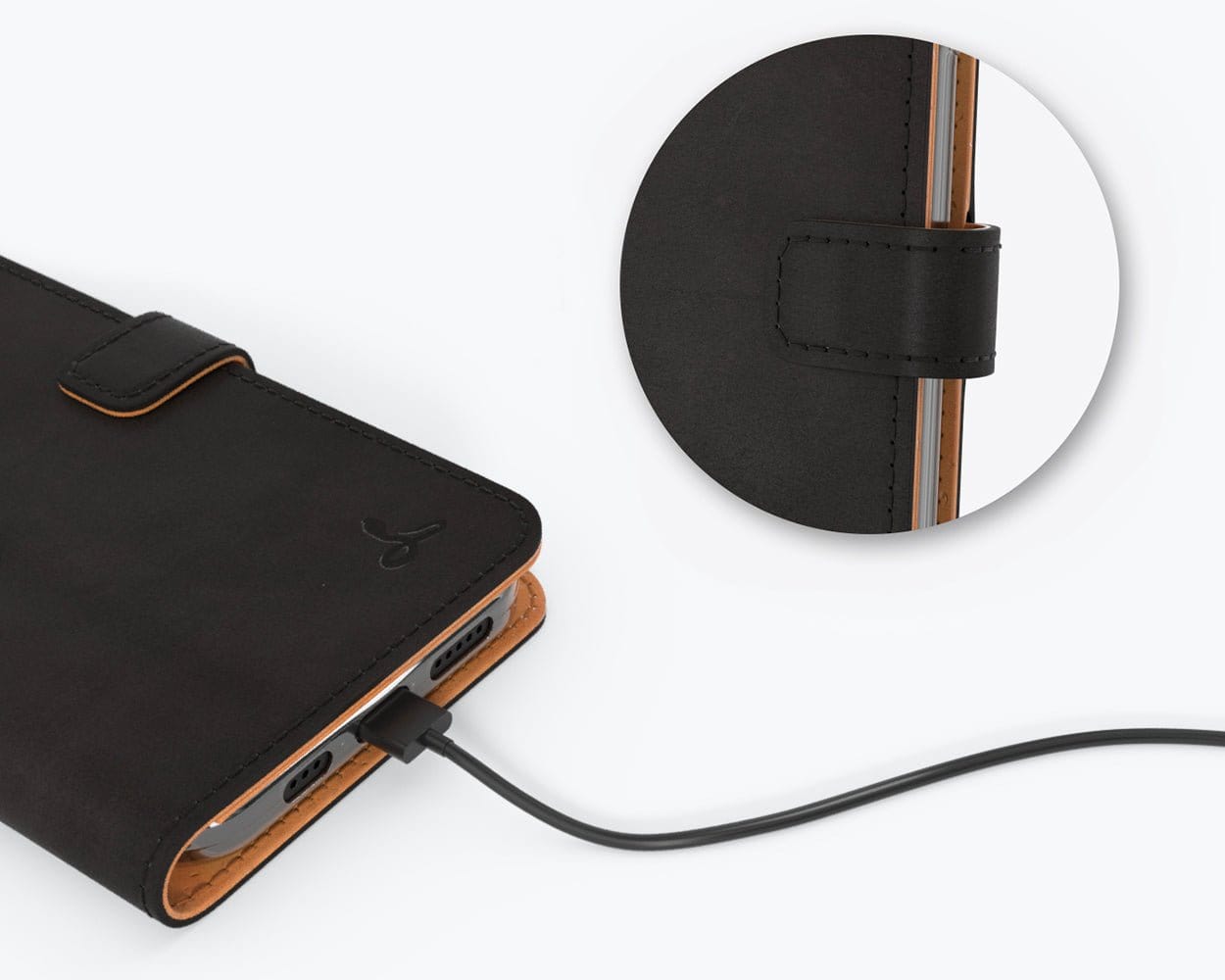 Apple iPhone 12 Pro - Vintage Leather Wallet (Almost Perfect) Grey Apple iPhone 12 Pro - Snakehive UK