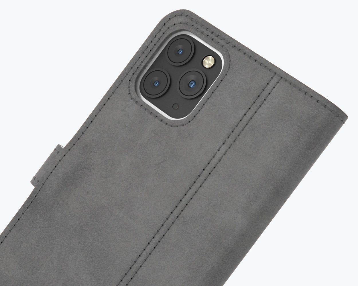 Apple iPhone 12 Pro - Vintage Leather Wallet (Almost Perfect) Grey Apple iPhone 12 Pro - Snakehive UK
