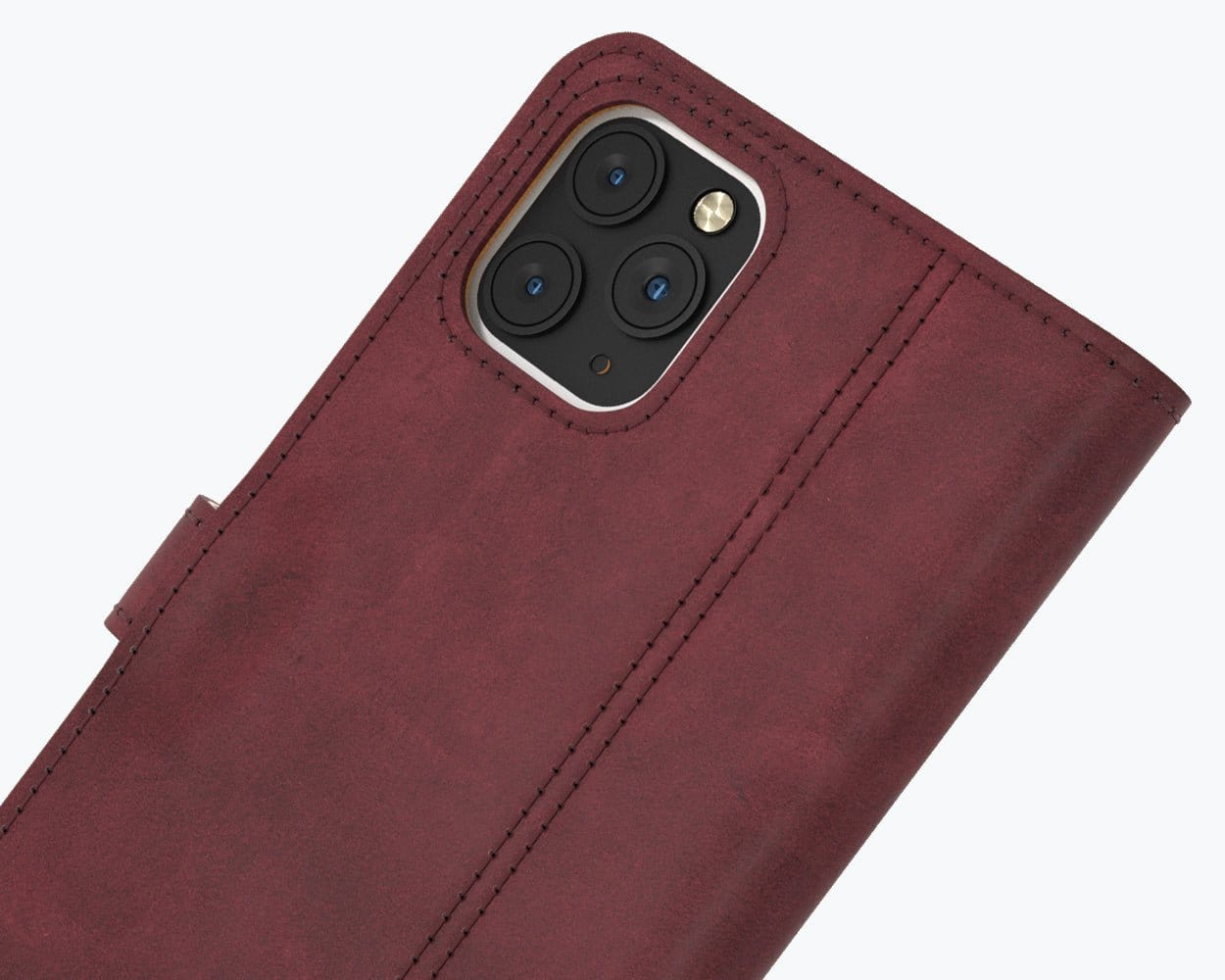Apple iPhone 12 Pro - Vintage Leather Wallet (Almost Perfect) Grey Apple iPhone 12 Pro - Snakehive UK