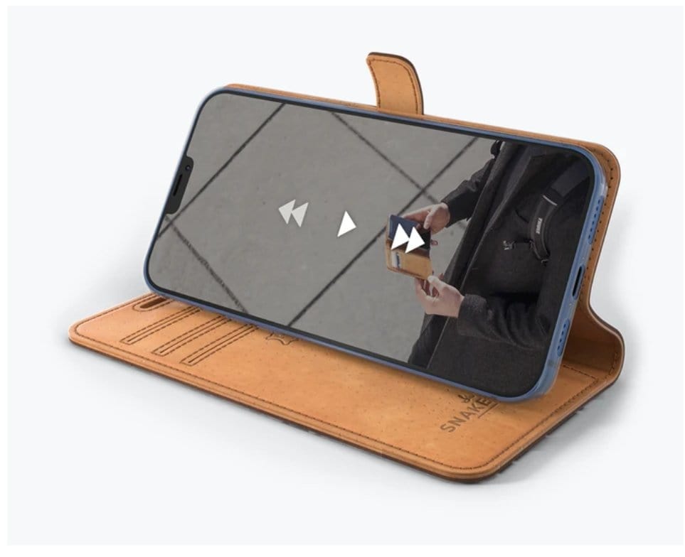 Apple iPhone 12 Pro - Vintage Leather Wallet (Almost Perfect) Grey Apple iPhone 12 Pro - Snakehive UK