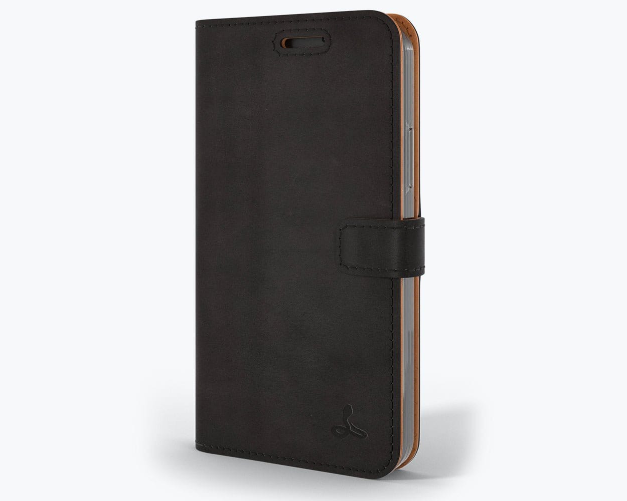 Apple iPhone 12 - Vintage Leather Wallet (Almost Perfect) Black Apple iPhone 12 - Snakehive UK