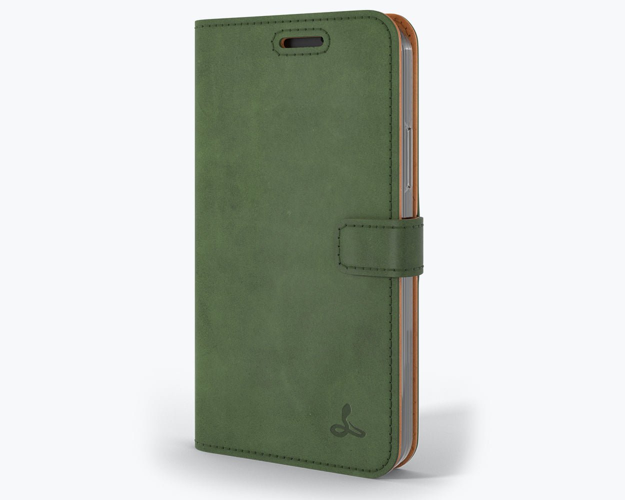 Apple iPhone 12 - Vintage Leather Wallet (Almost Perfect) Bottle Green Apple iPhone 12 - Snakehive UK