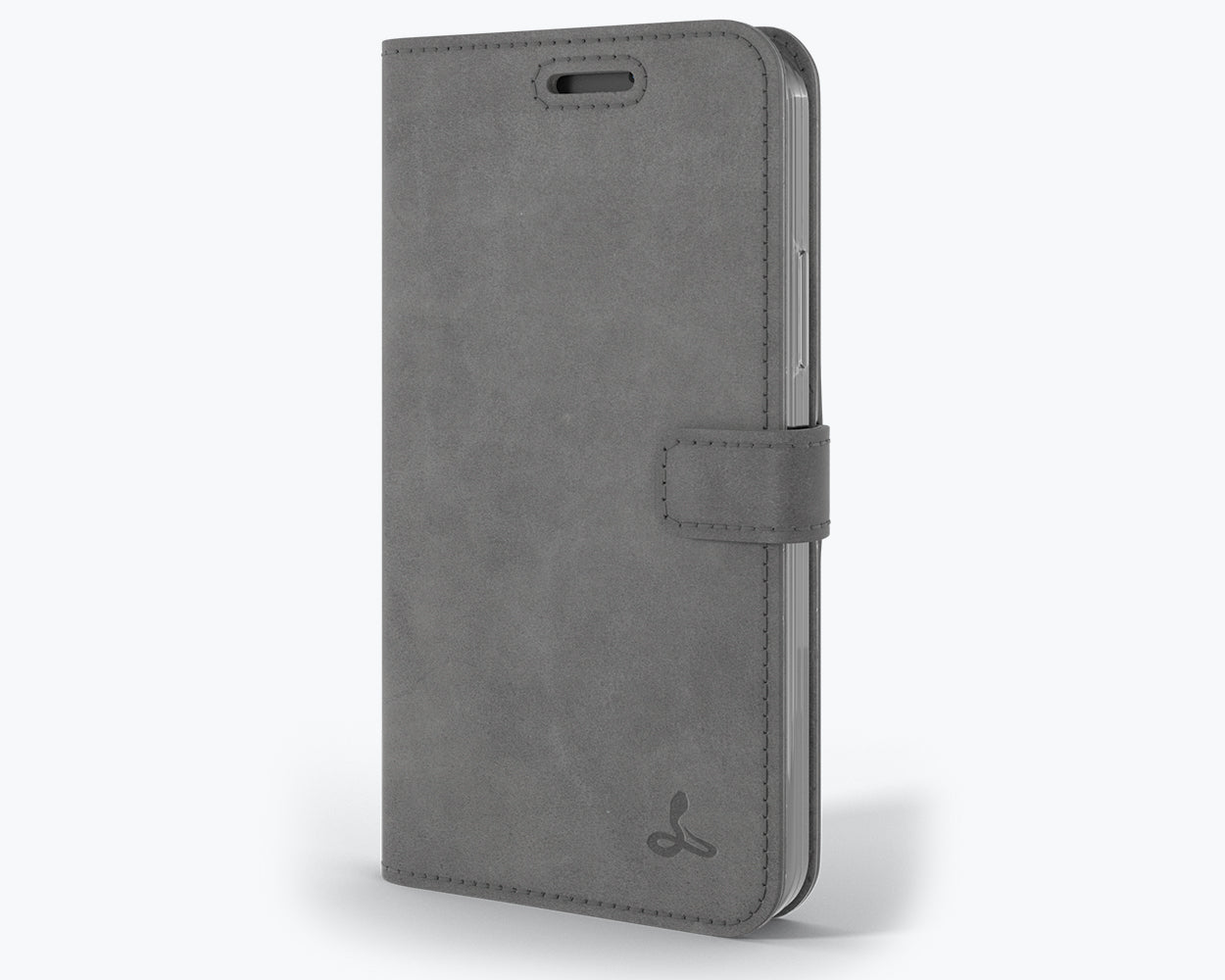 Apple iPhone 12 - Vintage Leather Wallet (Almost Perfect) Grey Apple iPhone 12 - Snakehive UK