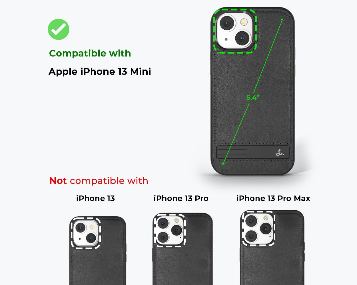 Apple iPhone 13 Mini - Metro Leather Case Jet Black Apple iPhone 13 Mini - Snakehive UK