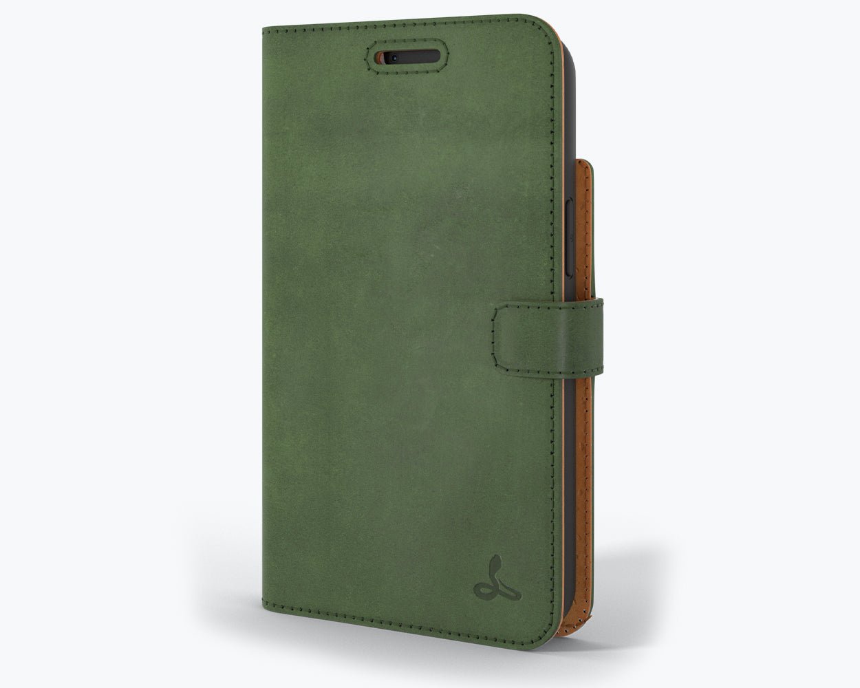 Apple iPhone 13 Pro Max - Vintage Leather Wallet (Almost Perfect) Bottle Green Apple iPhone 13 Pro Max - Snakehive UK