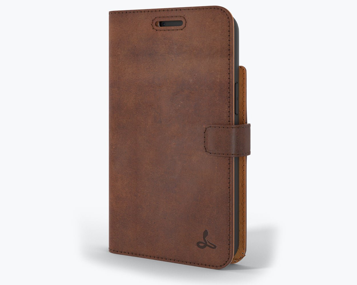 Apple iPhone 13 Pro Max - Vintage Leather Wallet (Almost Perfect) Chestnut Brown Apple iPhone 13 Pro Max - Snakehive UK