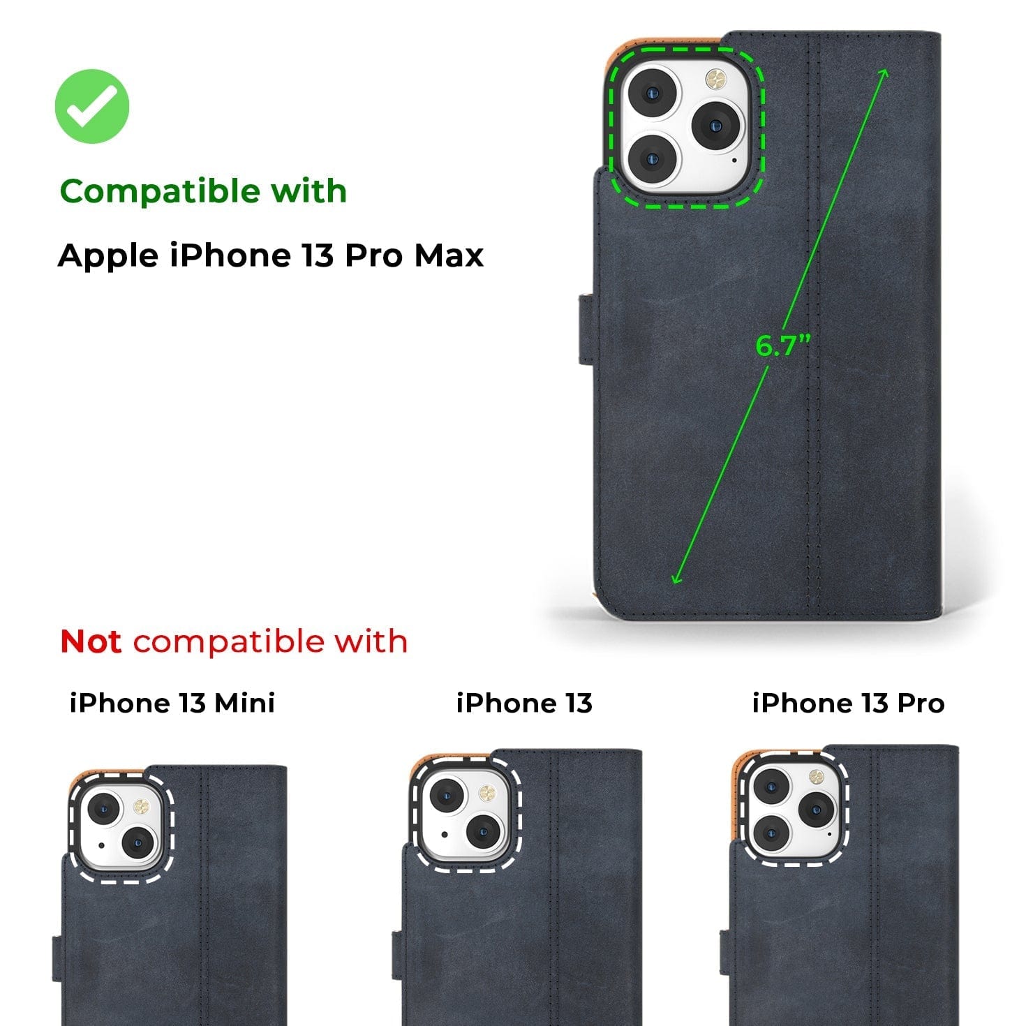 Apple iPhone 13 Pro Max - Vintage Leather Wallet (Almost Perfect) Teal Apple iPhone 13 Pro Max - Snakehive UK