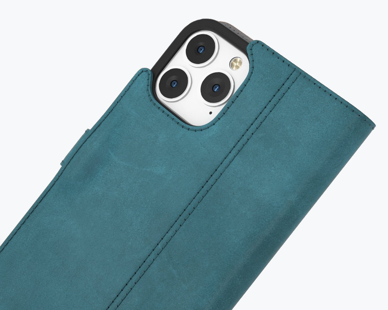 Apple iPhone 13 Pro Max - Vintage Leather Wallet Teal Apple iPhone 13 Pro Max - Snakehive UK