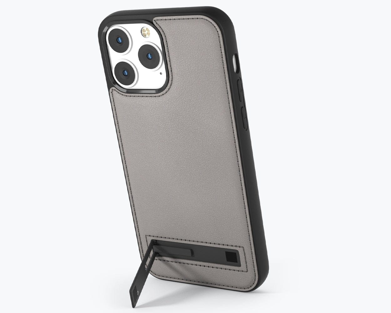 Apple iPhone 13 Pro - Metro Leather Case Pebble Grey Apple iPhone 13 Pro - Snakehive UK