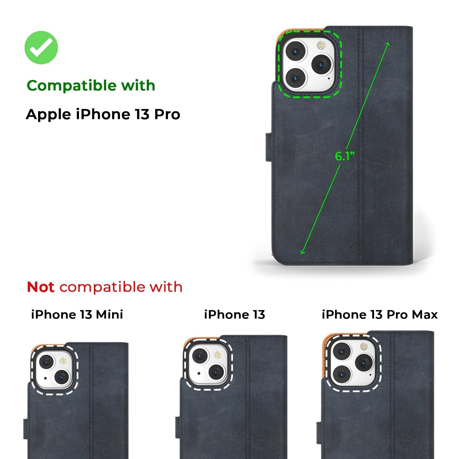Apple iPhone 13 Pro - Vintage Leather Wallet (Almost Perfect) Teal Apple iPhone 13 Pro - Snakehive UK