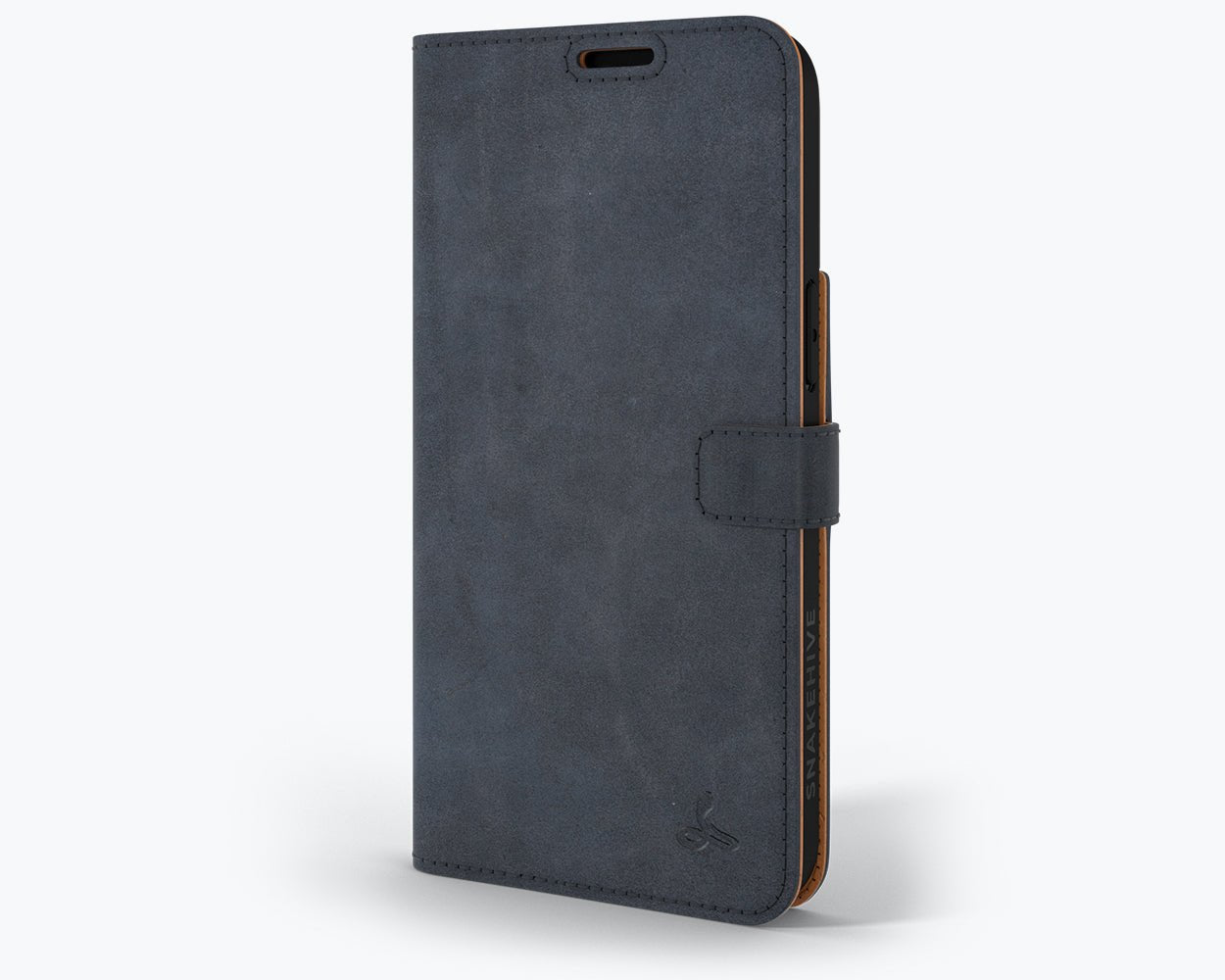Apple iPhone 14 Pro Max - Vintage Leather Wallet Navy Apple iPhone 14 Pro Max - Snakehive UK