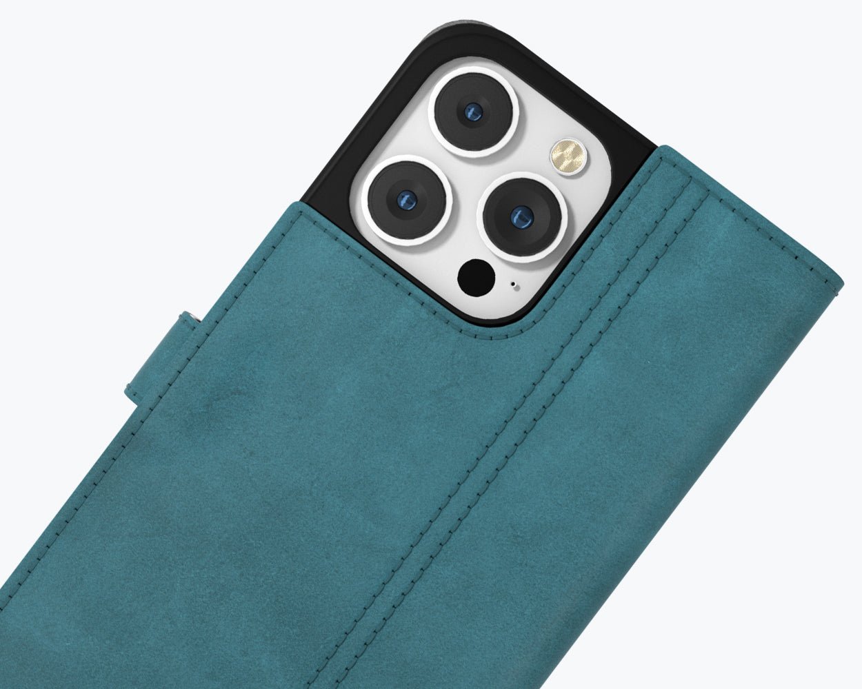 Apple iPhone 14 Pro Max - Vintage Leather Wallet Teal Apple iPhone 14 Pro Max - Snakehive UK