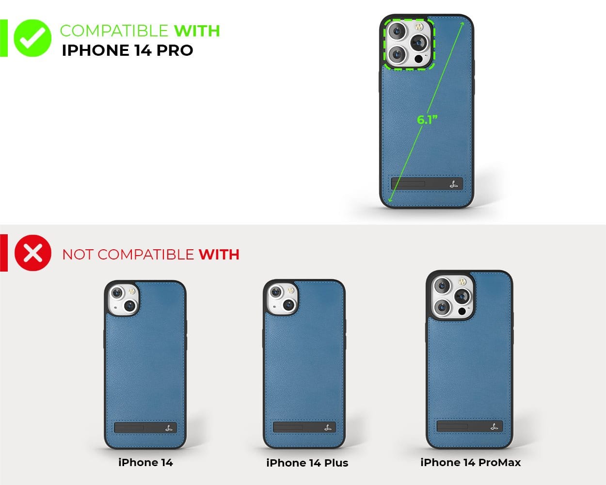 Apple iPhone 14 Pro - Metro Leather Case Ocean Blue Apple iPhone 14 Pro - Snakehive UK