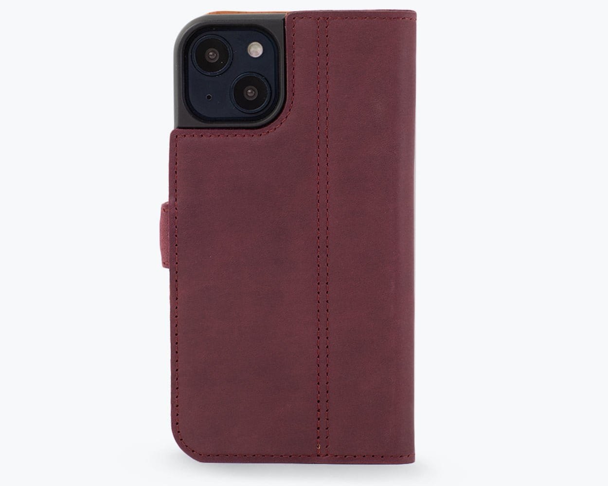 Apple iPhone 14 - Vintage Leather Wallet (Side Clasp) Black Apple iPhone 14 - Snakehive UK
