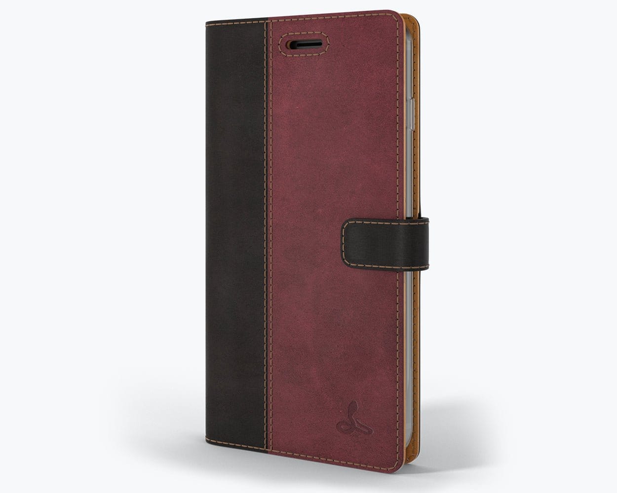 Apple iPhone 7 Plus - Vintage Two Tone Leather Wallet (Almost Perfect) TT Black/Plum Apple iPhone 7 Plus - Snakehive UK