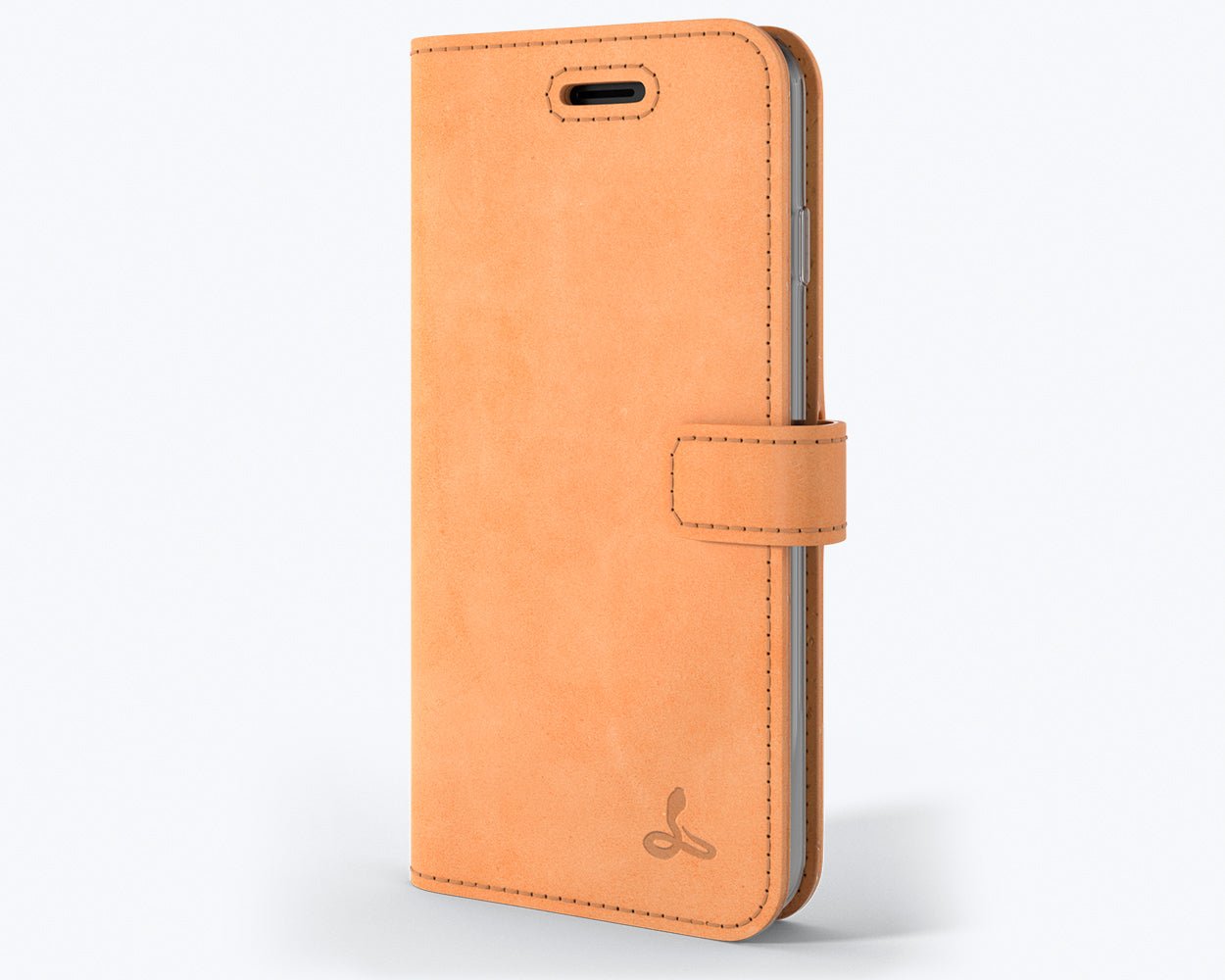 Apple iPhone 8 - Vintage Leather Wallet (Almost Perfect) Burnt Orange Apple iPhone 8 - Snakehive UK