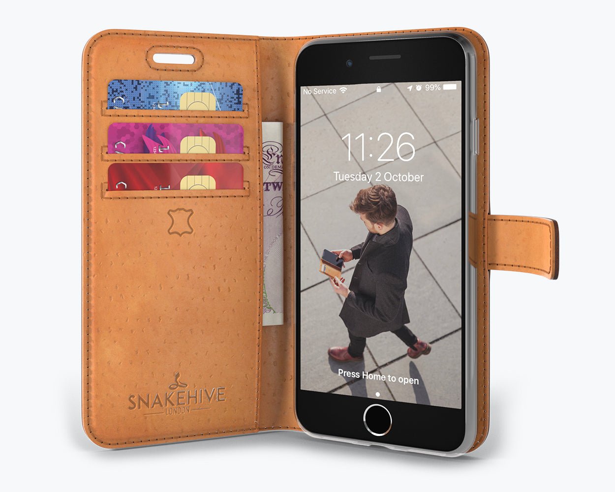 Apple iPhone SE (2020) / SE (2022) - Vintage Leather Wallet (Almost Perfect) Teal Apple iPhone SE2020 / SE2022 - Snakehive UK