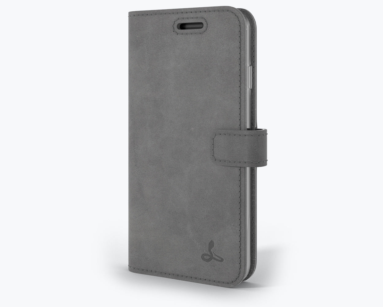Apple iPhone SE (2020) / SE (2022) - Vintage Leather Wallet Grey Apple iPhone SE 2020 / 2022 - Snakehive UK