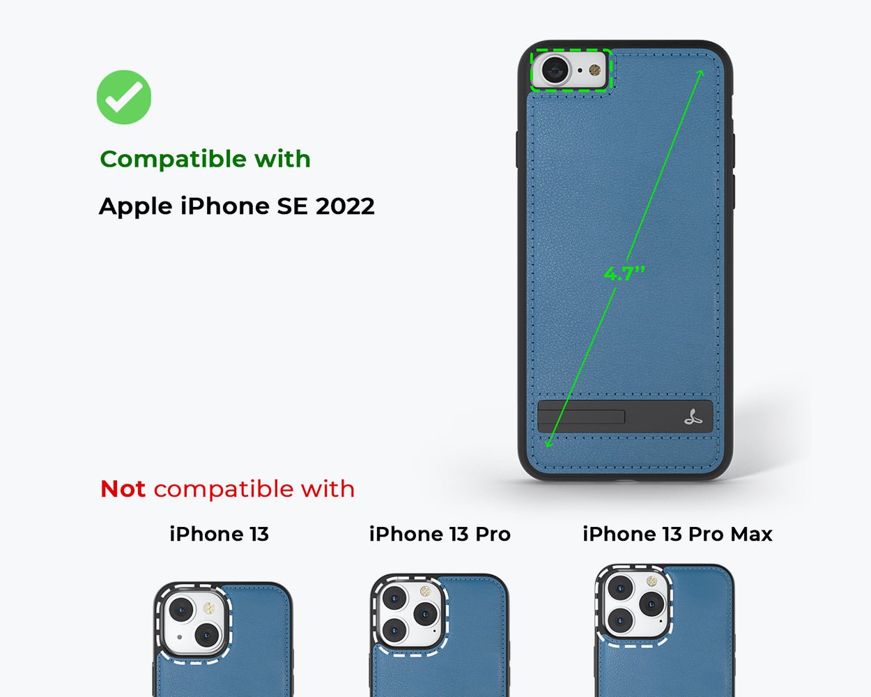 Apple iPhone SE 2022 / 2020 / 8 / 7 - Metro Leather Case Pebble Grey - Snakehive UK