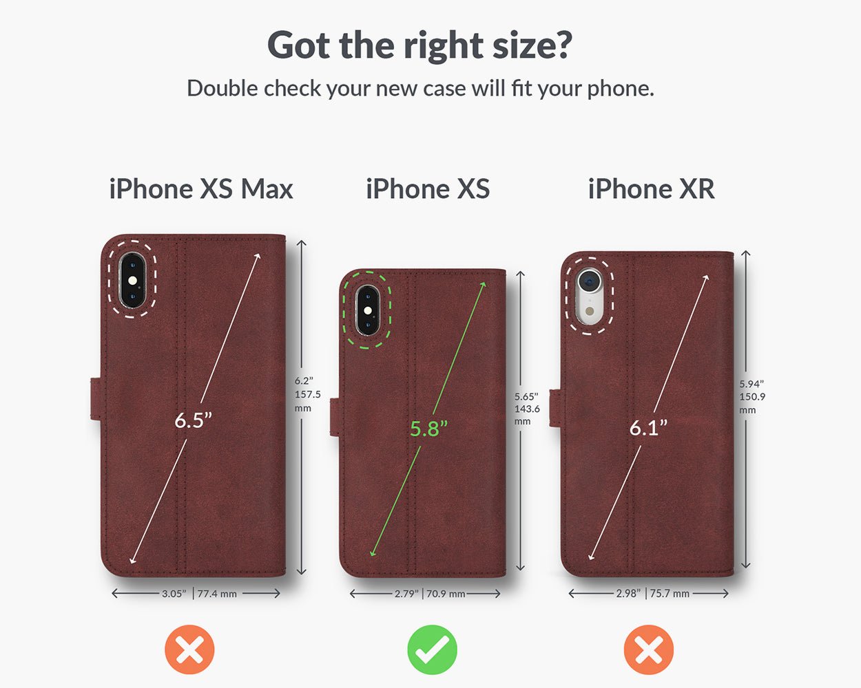 Apple iPhone X/XS - Vintage Leather Wallet (Almost Perfect) Plum Apple iPhone X/XS - Snakehive UK