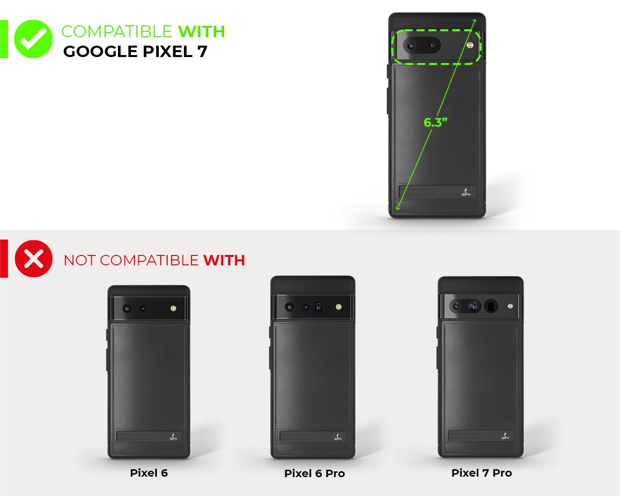 Google Pixel 7 - Metro Leather Case Jet Black - Snakehive UK