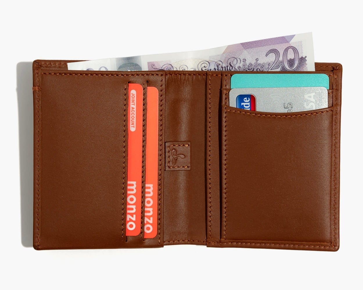 LEATHER BIFOLD WALLET - THE ESSENTIAL COLLECTION Cognac - Snakehive UK