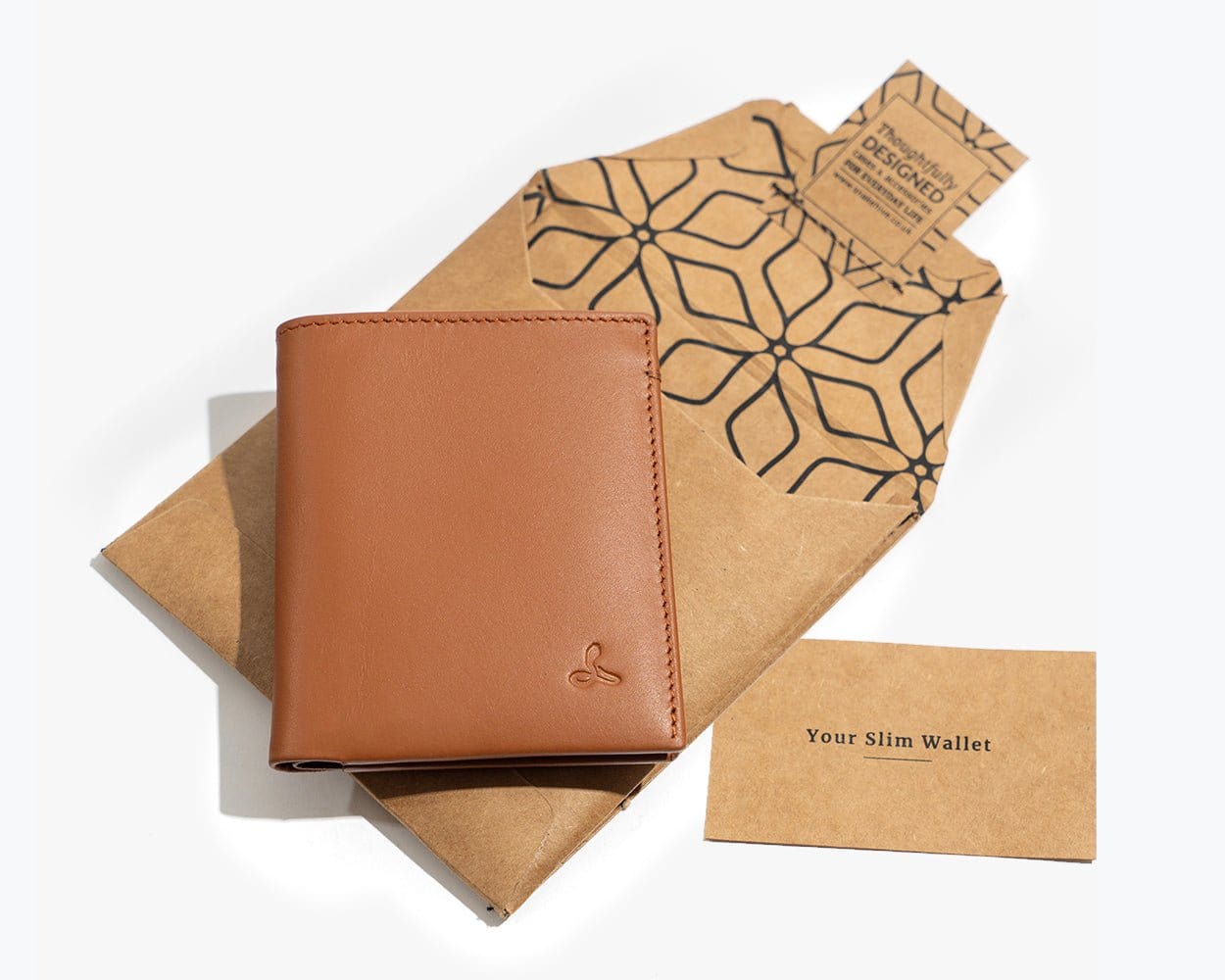 LEATHER BIFOLD WALLET - THE ESSENTIAL COLLECTION Cognac - Snakehive UK