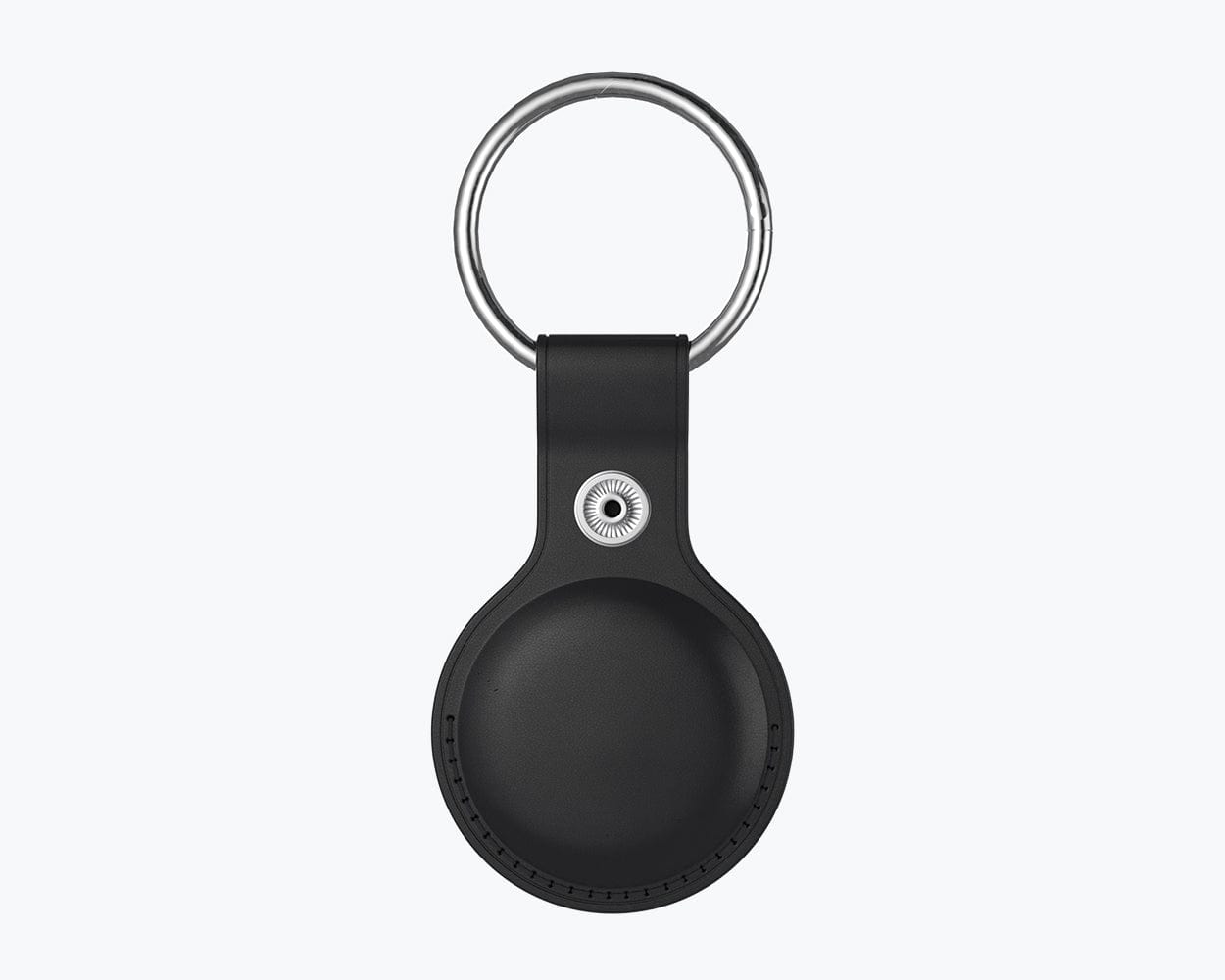 Metro Leather Apple Air Tag Case (x2) Jet Black - Snakehive UK